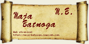 Maja Batnoga vizit kartica